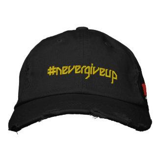 Nevergiveup (logo) embroidered baseball cap