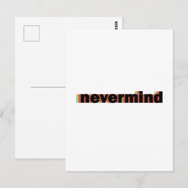 nevermind notebook postcard (Front/Back)