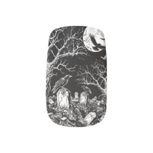Nevermore Cemetery Minx Nail Art