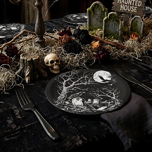 Nevermore Cemetery Paper Plates