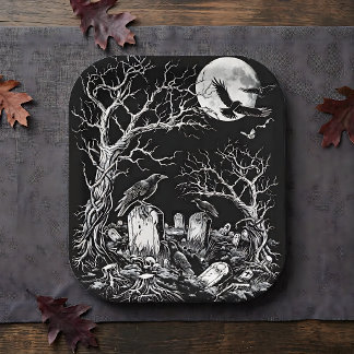 Nevermore Cemetery Paper Plates