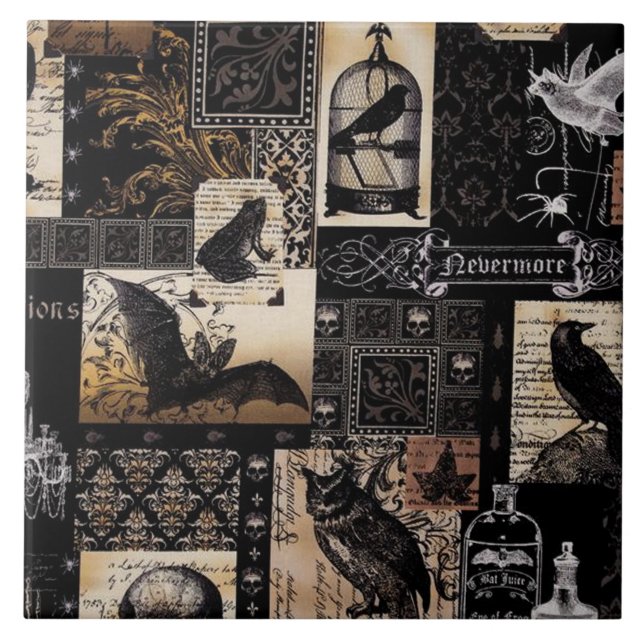 Nevermore Ceramic Tile (Front)