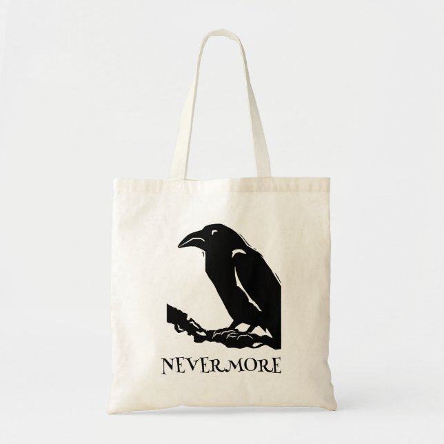 Nevermore Crow Raven Hocus Pocus Tote Bag (Front)