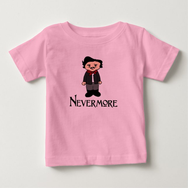 Nevermore Edgar Allan Poe The Raven baby shirt (Front)