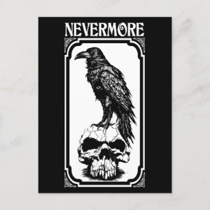 Nevermore   Edgar Allan Poe - The Raven Postcard