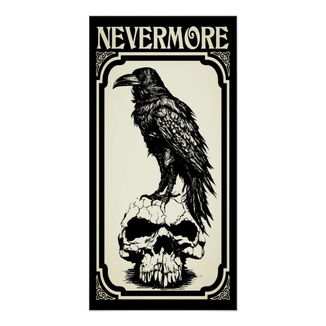 Nevermore | Edgar Allan Poe - The Raven Poster (Front)