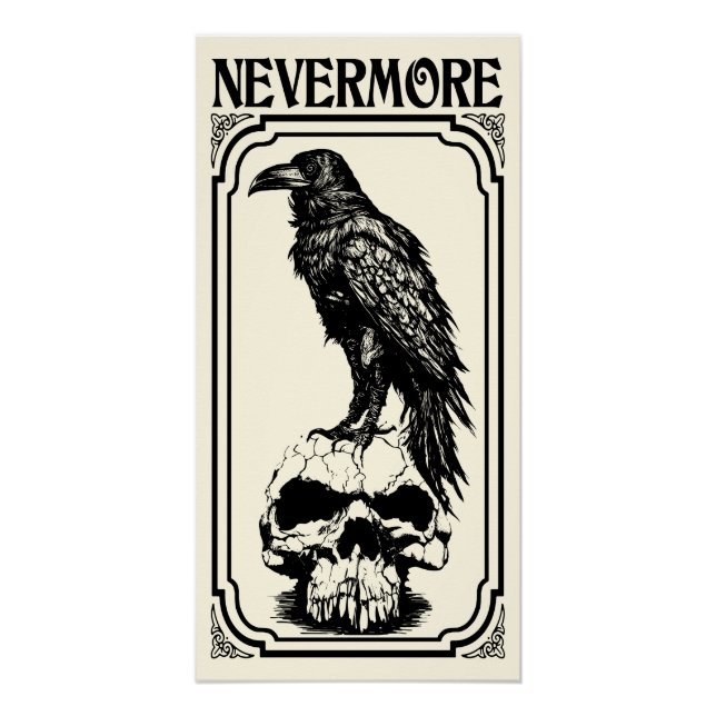Nevermore | Edgar Allan Poe - The Raven Poster (Front)