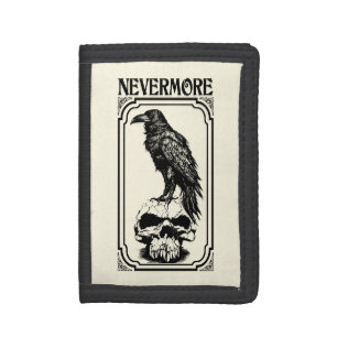 Nevermore Edgar Allan Poe - The Raven Tri-fold Wallet