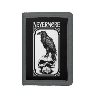 Nevermore   Edgar Allan Poe - The Raven Trifold Wallet