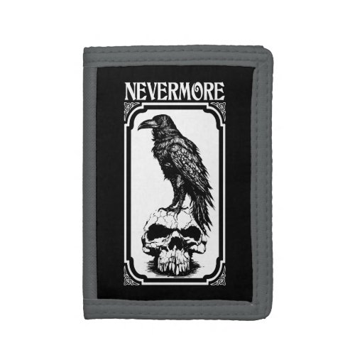 Nevermore  Edgar Allan Poe _ The Raven Trifold Wallet