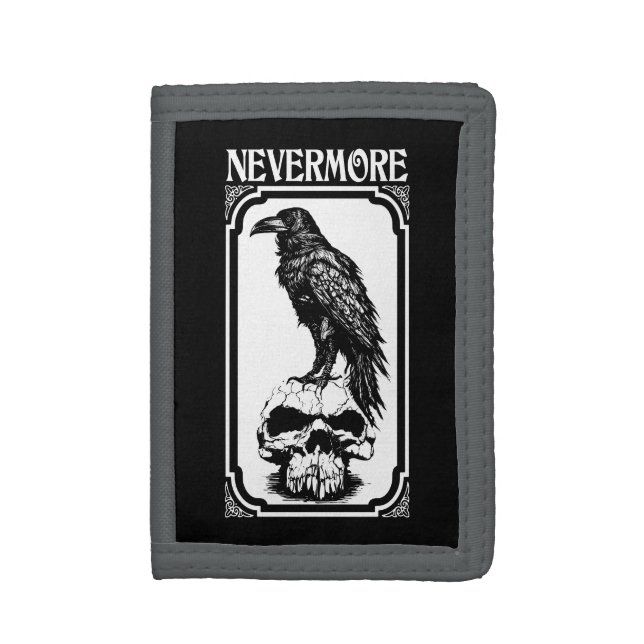 Nevermore | Edgar Allan Poe - The Raven Trifold Wallet (Front Vertical)