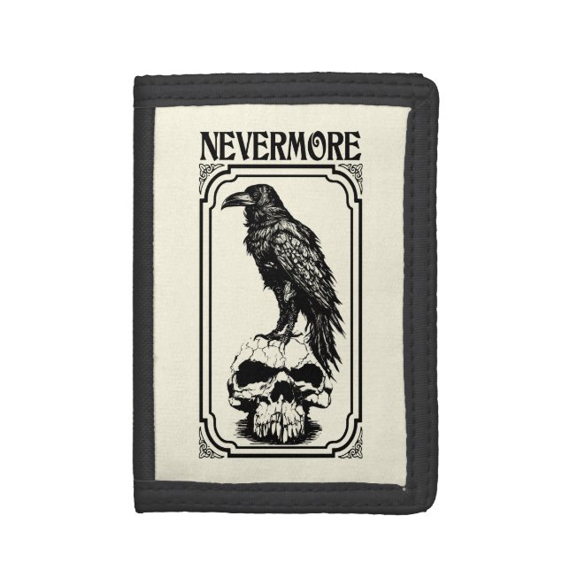 Nevermore | Edgar Allan Poe - The Raven Trifold Wallet (Front Vertical)