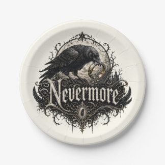 Nevermore Marriage Ring Divorce Party Paper Plates