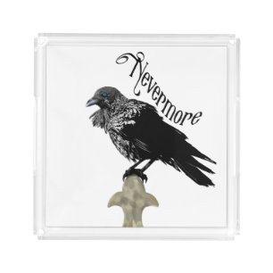 Nevermore Raven Acrylic Tray