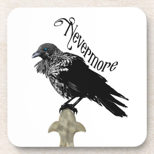 Nevermore Raven Beverage Coaster (Front)