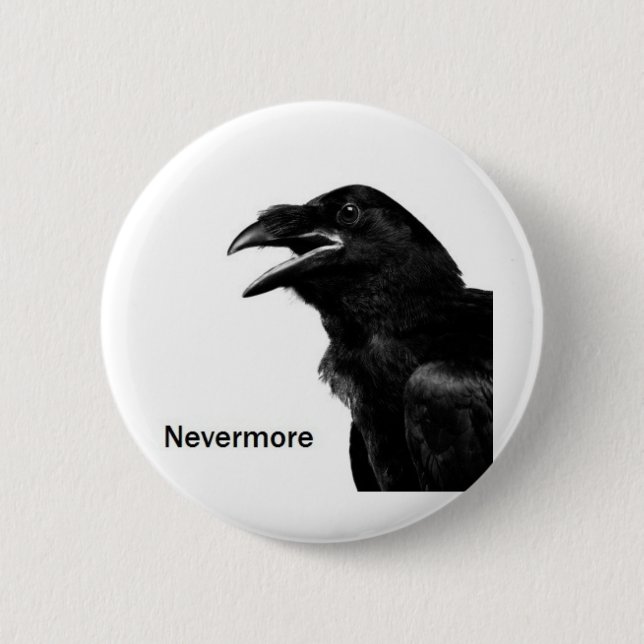 Nevermore Raven Button (Front)