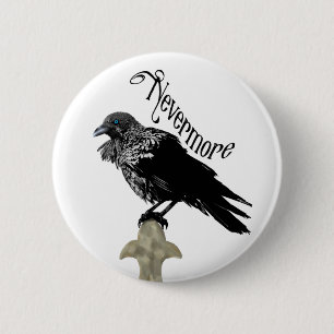 Nevermore Raven Button