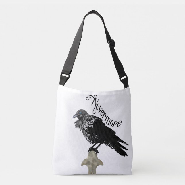 Nevermore Raven Crossbody Bag (Front)