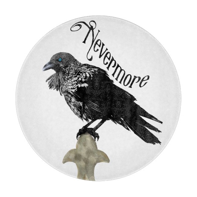 Nevermore Raven Cutting Board (Front)