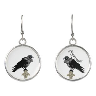Nevermore Raven Earrings