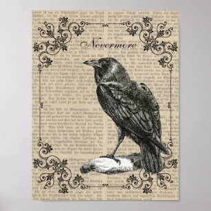 Nevermore, Raven, Edgar Allan Poe poster