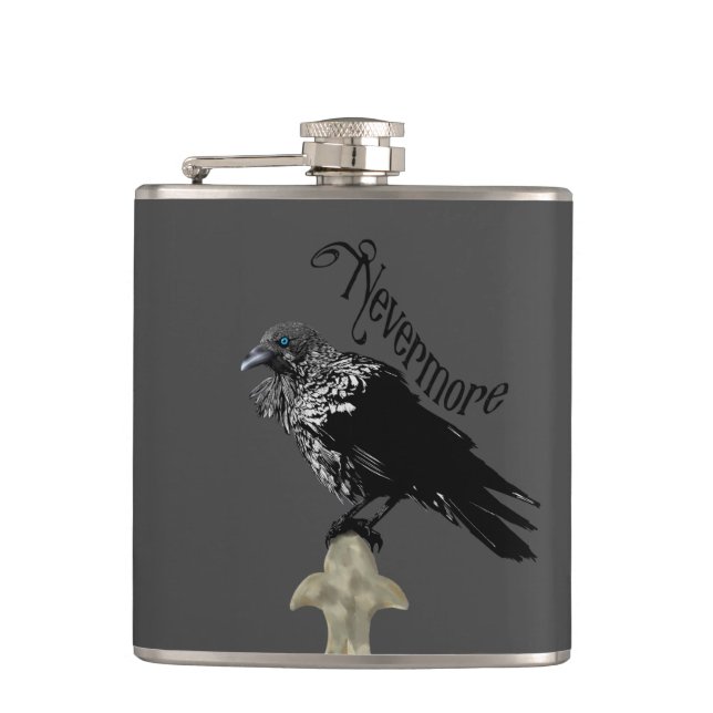 Nevermore Raven Flask (Front)