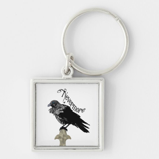 Nevermore Raven Keychain (Front)