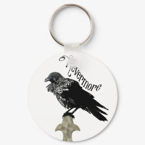 Nevermore Raven Keychain