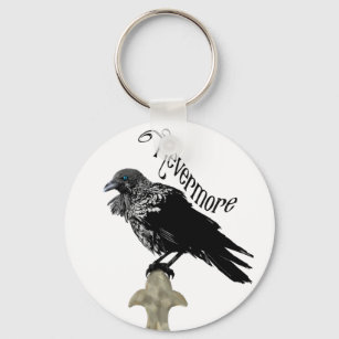 Nevermore Raven Keychain