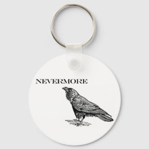 Nevermore Raven Keychain