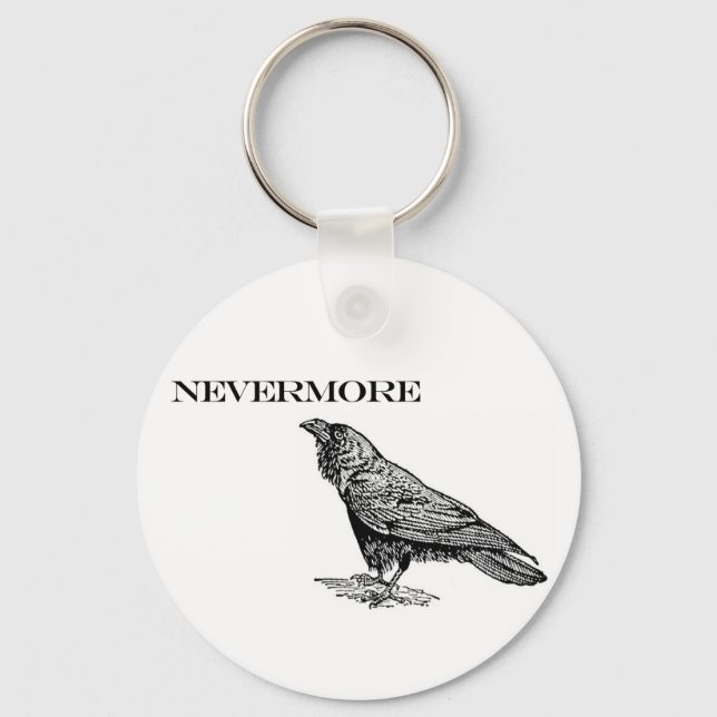 Nevermore Raven Keychain (Front)