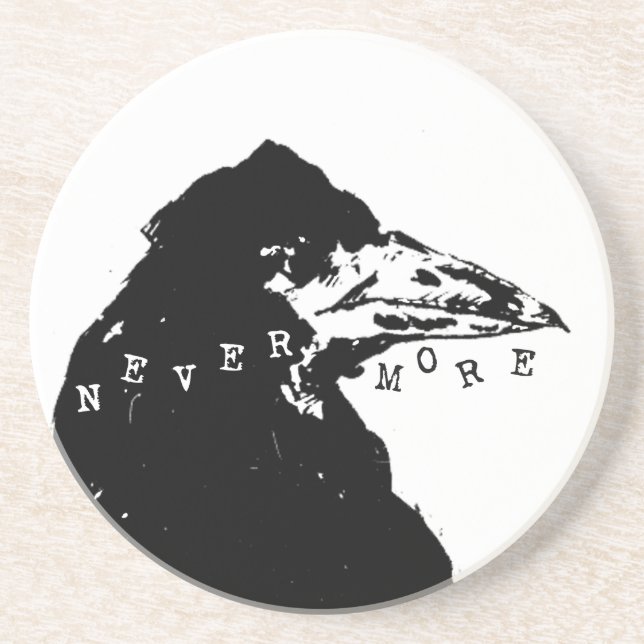 Nevermore Raven of Edgar Allan Poe Coaster (Front)