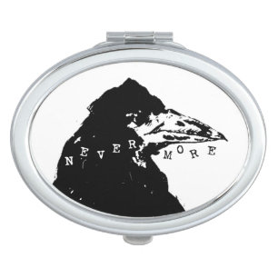 Nevermore Raven of Edgar Allan Poe Compact Mirror