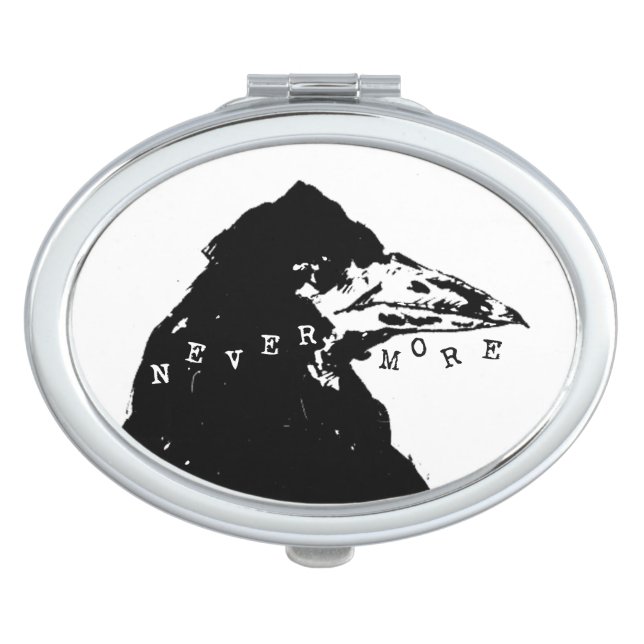 Nevermore Raven of Edgar Allan Poe Compact Mirror (Front)