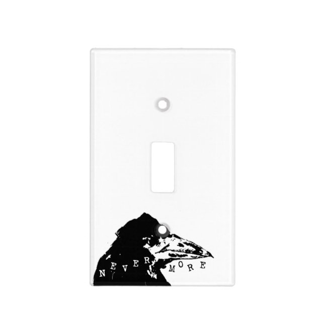 Nevermore Raven of Edgar Allan Poe Light Switch Cover (Front)