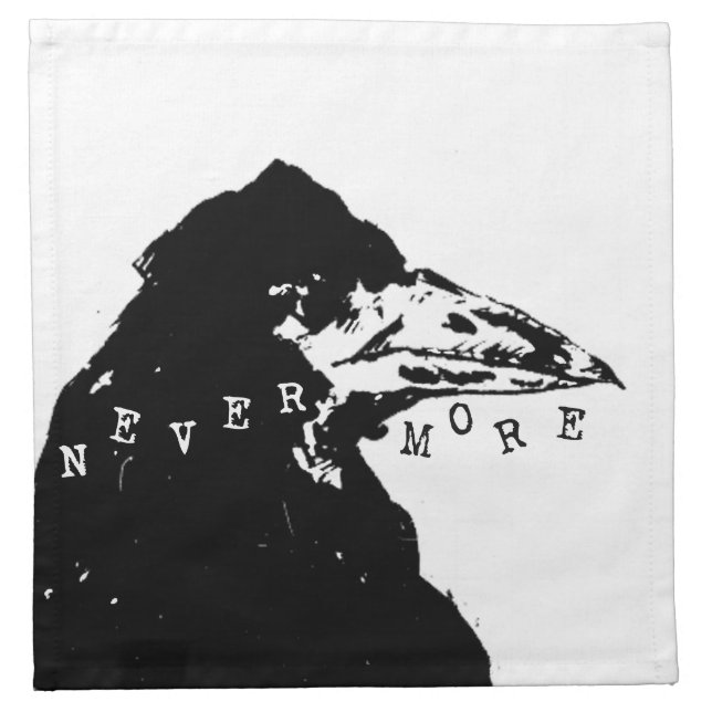 Nevermore Raven of Edgar Allan Poe Napkin (Front)