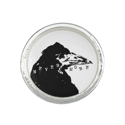 Nevermore Raven of Edgar Allan Poe Ring