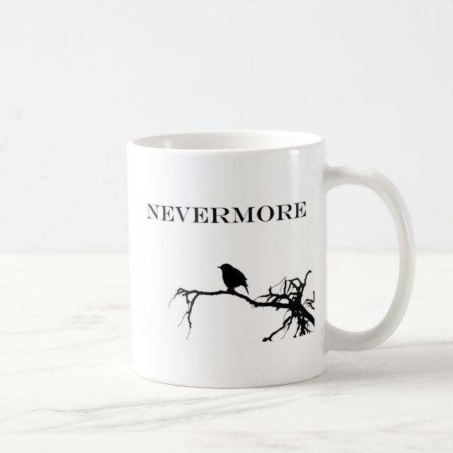 Nevermore Raven Poem Edgar Allan Poe Quote Coffee Mug (Right)