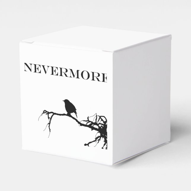 Nevermore Raven Poem Edgar Allan Poe Quote Favor Boxes (Front Side)
