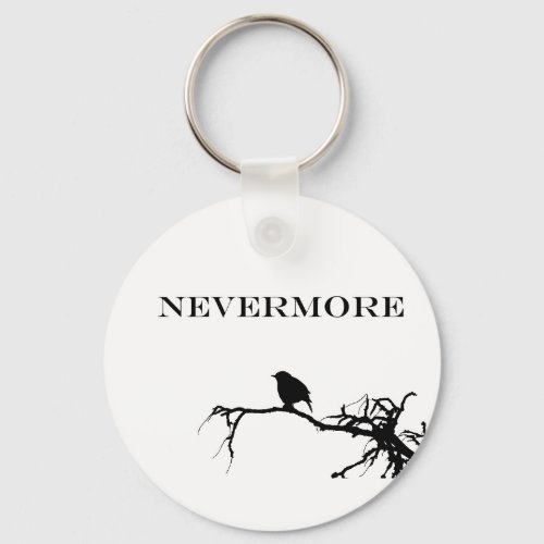 Nevermore Raven Poem Edgar Allan Poe Quote Keychain