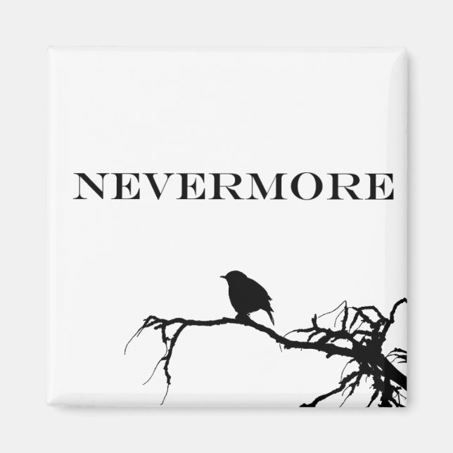 Nevermore Raven Poem Edgar Allan Poe Quote Magnet (Front)