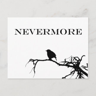 Nevermore Raven Poem Edgar Allan Poe Quote Postcard