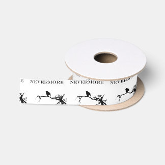 Nevermore Raven Poem Edgar Allan Poe Quote Satin Ribbon