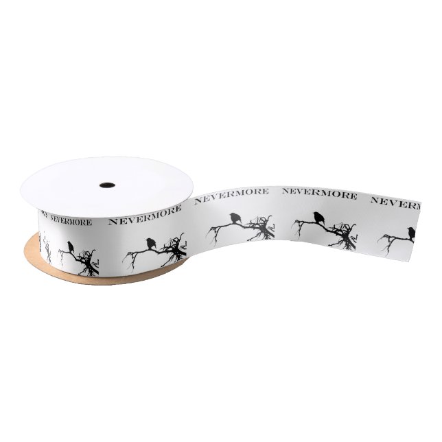 Nevermore Raven Poem Edgar Allan Poe Quote Satin Ribbon (Spool)