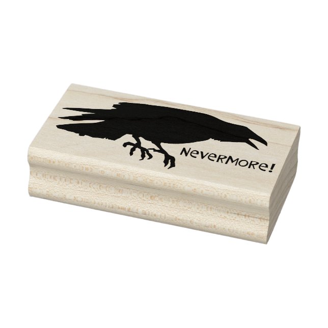"Nevermore" Raven Rubber Stamp (Stamp)