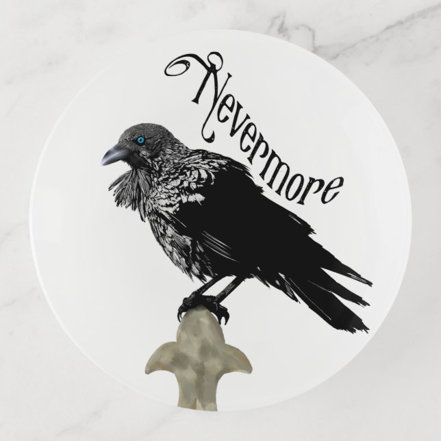 Nevermore Raven Trinket Tray (Front)