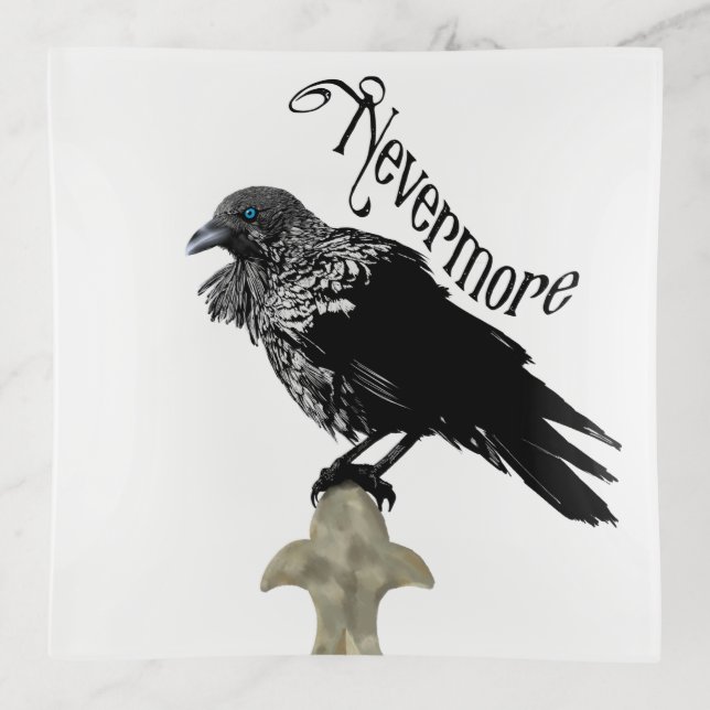 Nevermore Raven Trinket Tray (Front)