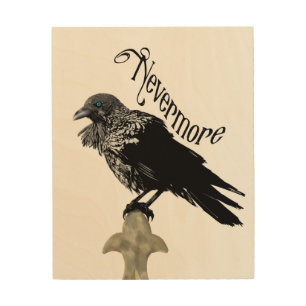 Nevermore Raven Wood Wall Art