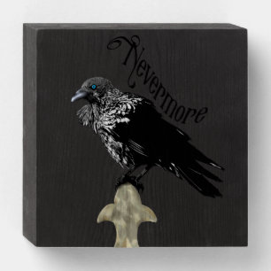 Nevermore Raven Wooden Box Sign