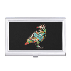 Nevermore Sugar Skull Raven Business Card Holder